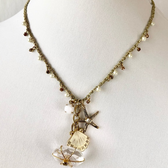 Betsey Johnson Jewelry - Betsey Johnson 2006 Starfish/Shell Charm Necklace